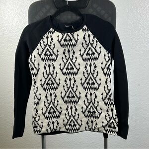 J.McLaughlin Black & White Jacquard Patterned Women's Top Size XS
